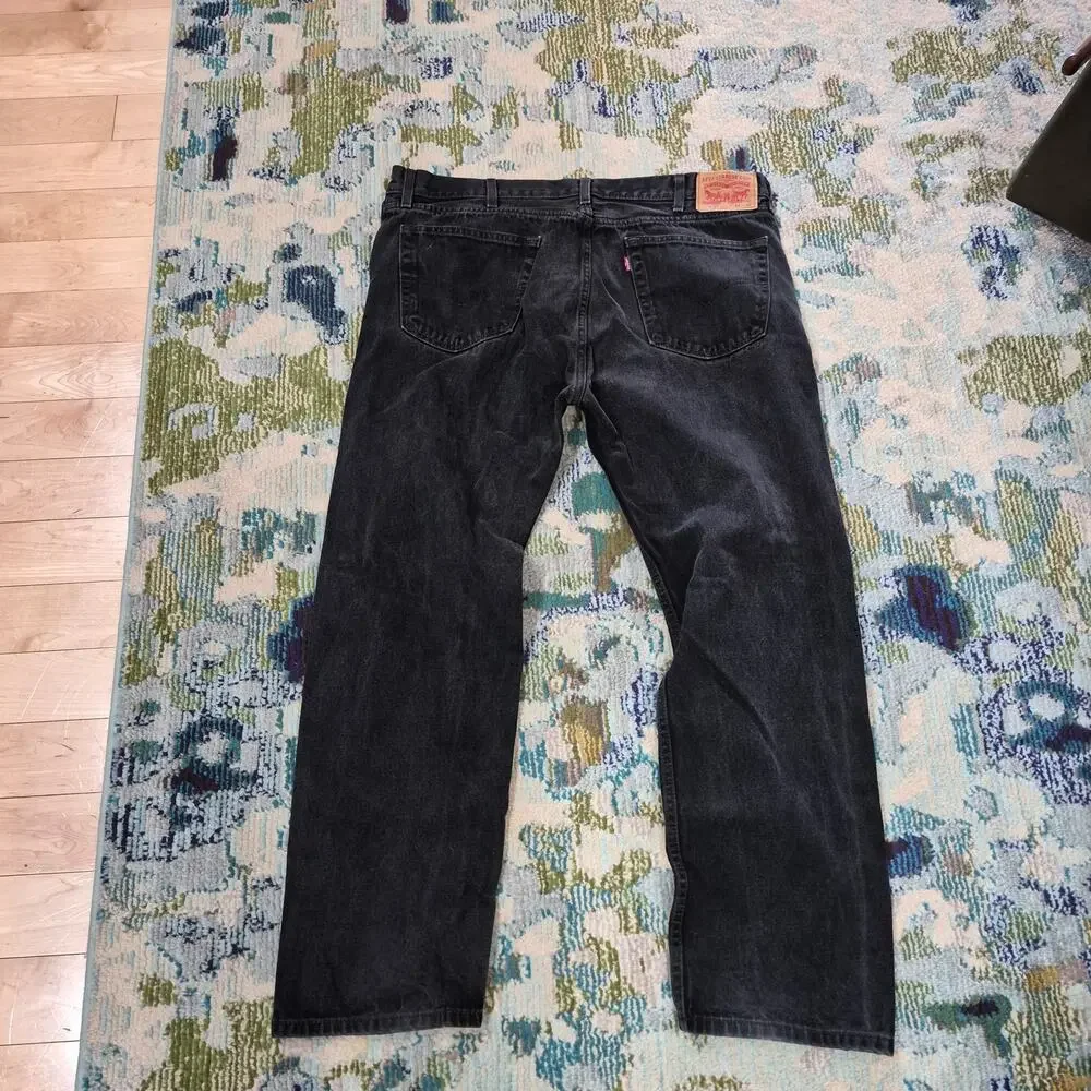 Levi's 505 straight-leg jeans classic blac red tab mens size 40 X 32